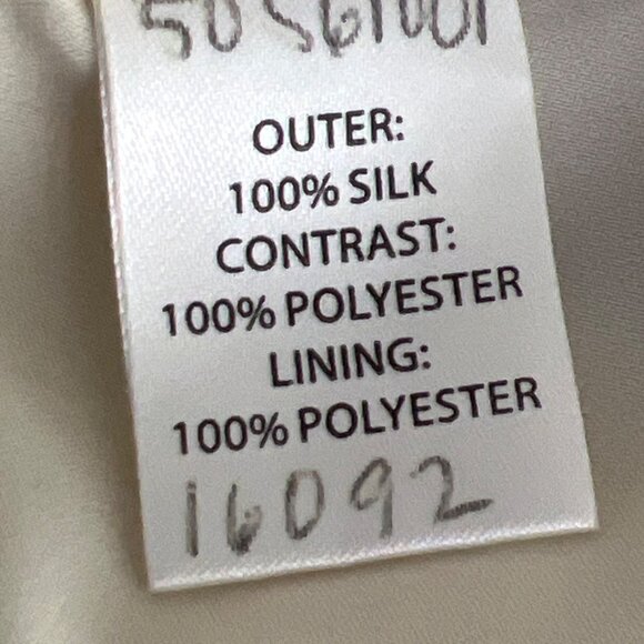 SALONI Plunging V-Neckline Silk Sleeveless Dress Red Cream Floral Sz 4 EUC - Picture 5 of 5